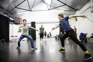 Alan Mahon as Hamlet, Callum McIntyre as Laertes Photo Craig Fuller